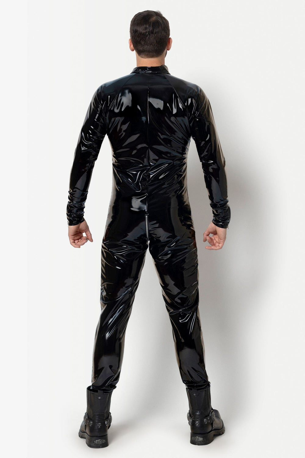 L'HOMME ROSS Vinyl Catsuit in Black 