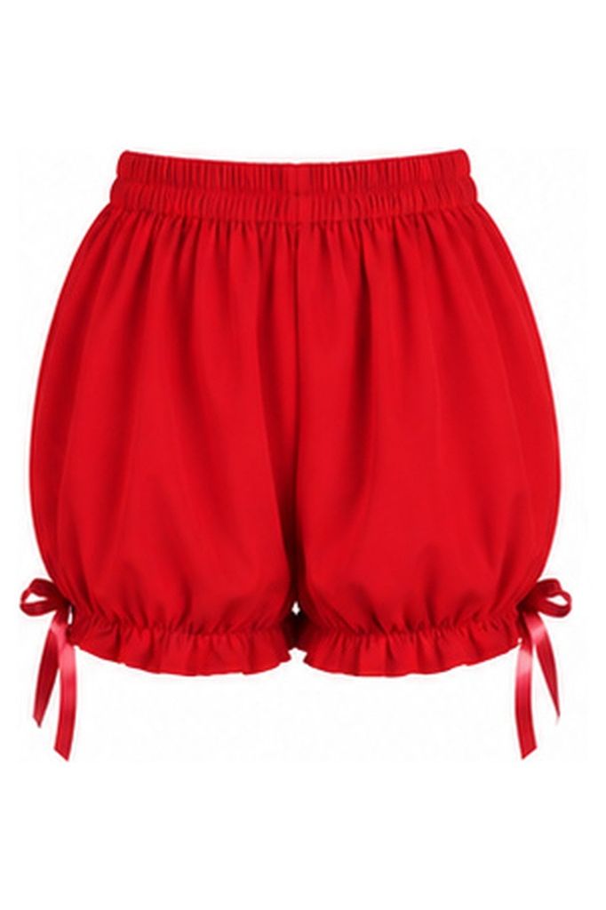 Red Crepe Bloomers