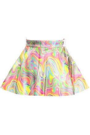 Daisy Corsets Retro Swirl Skirt in Multi  from SexyShoes.com