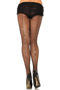 Rhine Stone Back Seam Fishnet Pantyhose