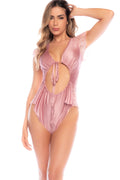 Romper with front Keyhole and Lace Back