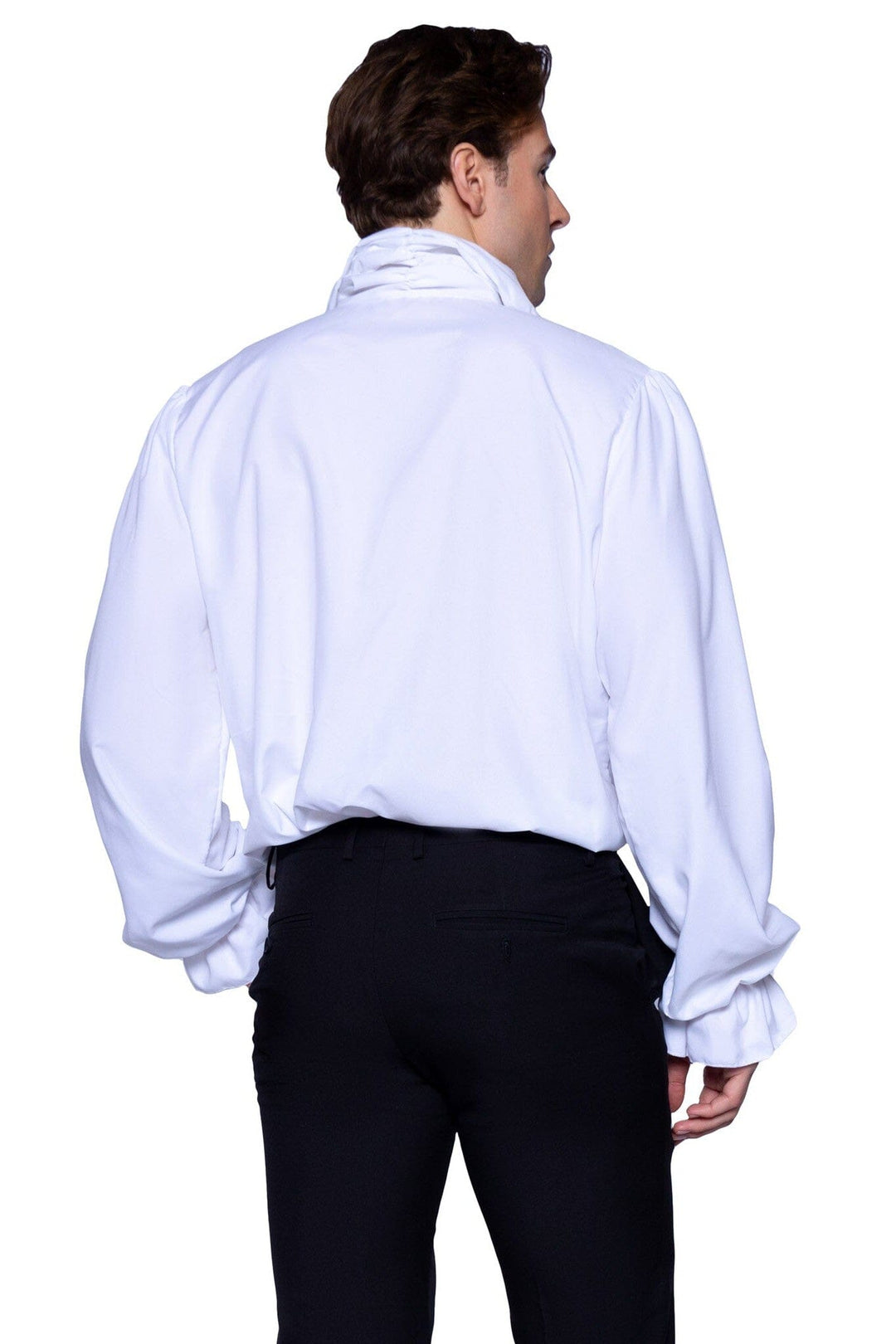 Leg Avenue Ruffle Front Shirt in White 