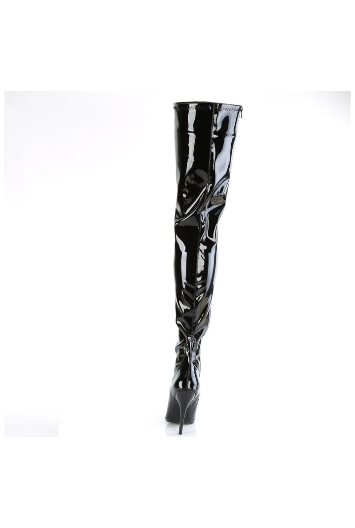 SEDUCE-4000 Black Patent Thigh Boot