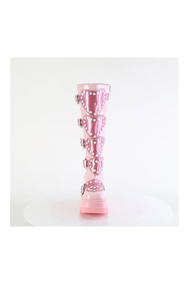 SHAKER-210 Pink Patent Knee Boot