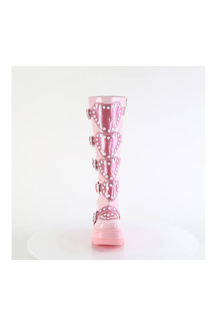 SHAKER-210 Pink Patent Knee Boot-Knee Boots-SEXYSHOES.COM