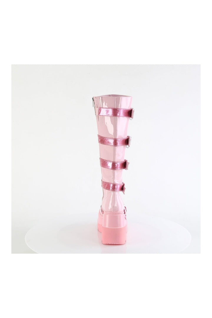 SHAKER-210 Pink Patent Knee Boot