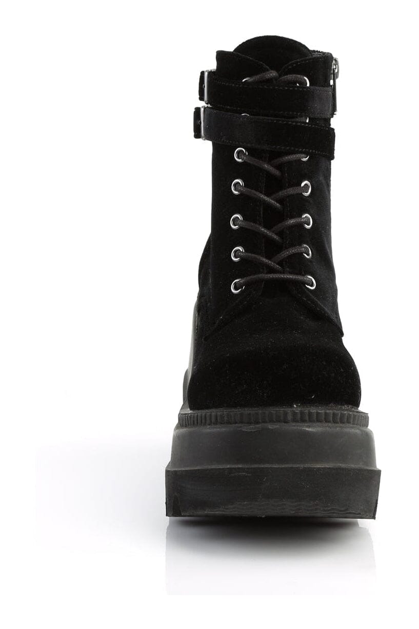 SHAKER-52 Black Velvet Ankle Boot