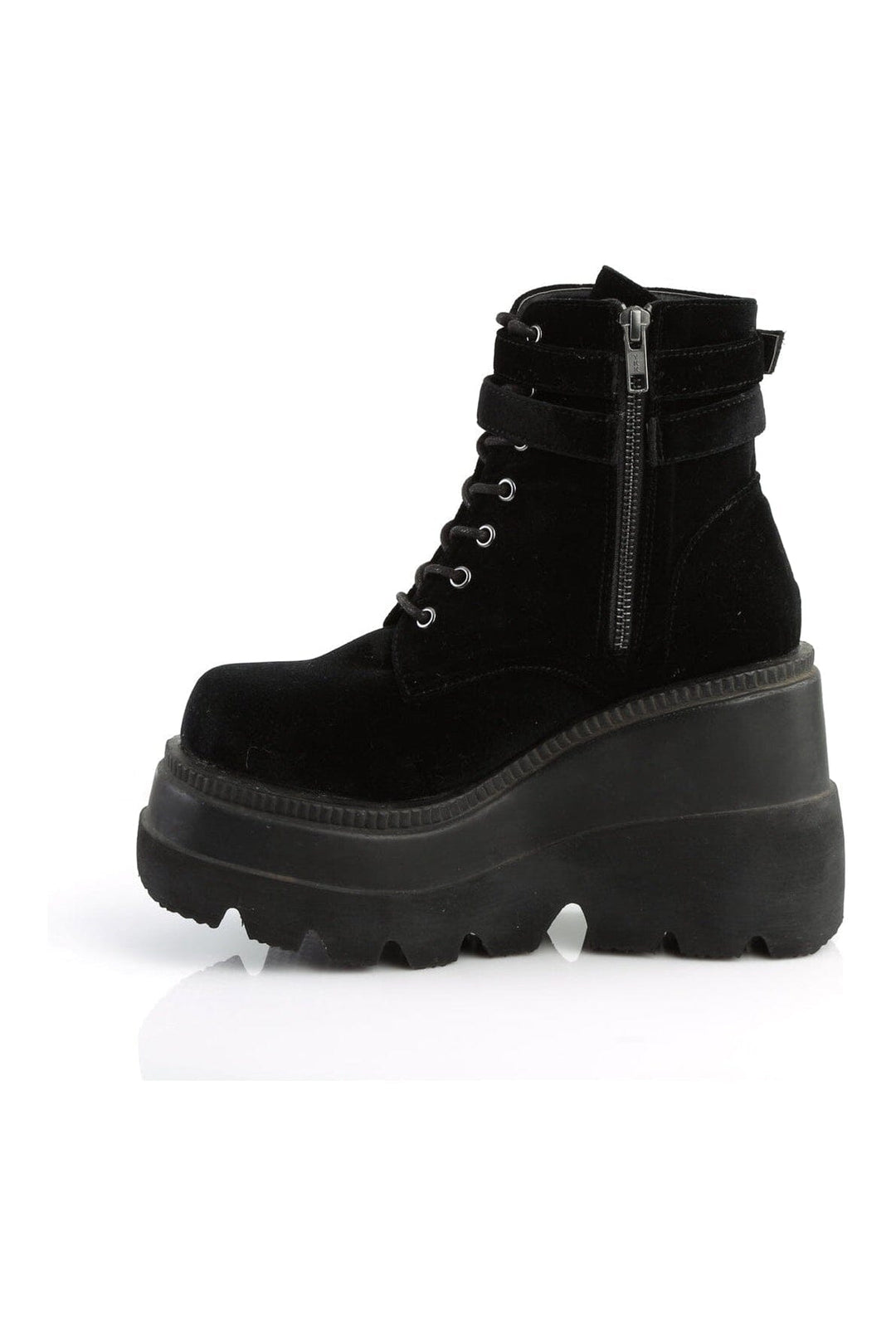 SHAKER-52 Black Velvet Ankle Boot-Ankle Boots-SEXYSHOES.COM