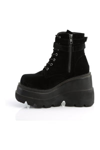 SHAKER-52 Black Velvet Ankle Boot-Ankle Boots-SEXYSHOES.COM