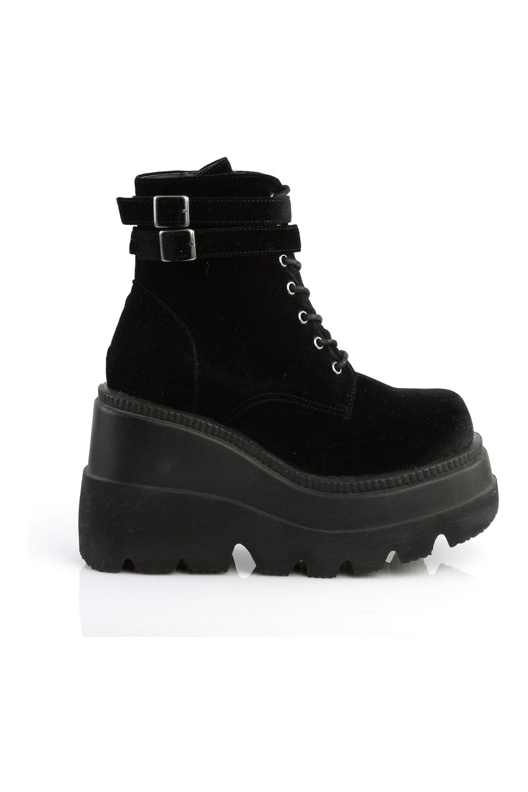 SHAKER-52 Black Velvet Ankle Boot-Ankle Boots-SEXYSHOES.COM