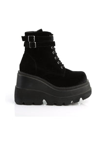 SHAKER-52 Black Velvet Ankle Boot-Ankle Boots-SEXYSHOES.COM