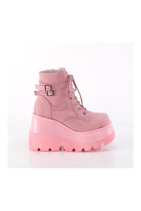 SHAKER-52 Pink Vegan Suede Ankle Boot-Ankle Boots-SEXYSHOES.COM