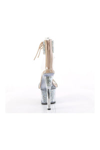 Pleaser SKY-327RSI Silver Sequins Sandal in Silver Sequins