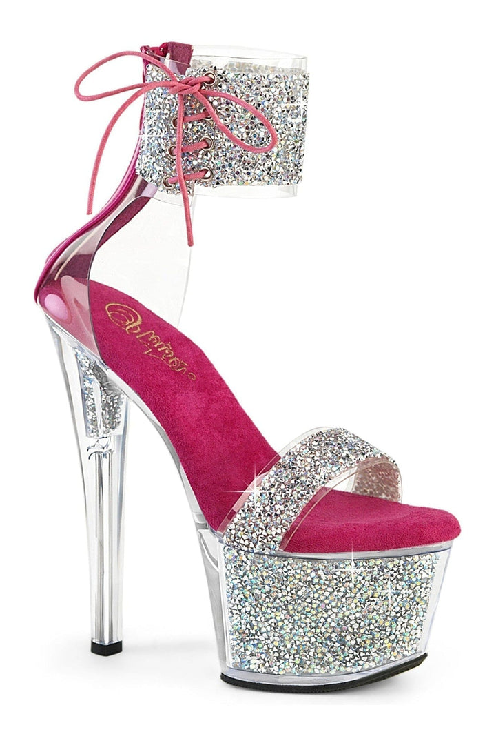 Pleaser Silver Sandals Platform Stripper Shoes | Buy at Sexyshoes.com