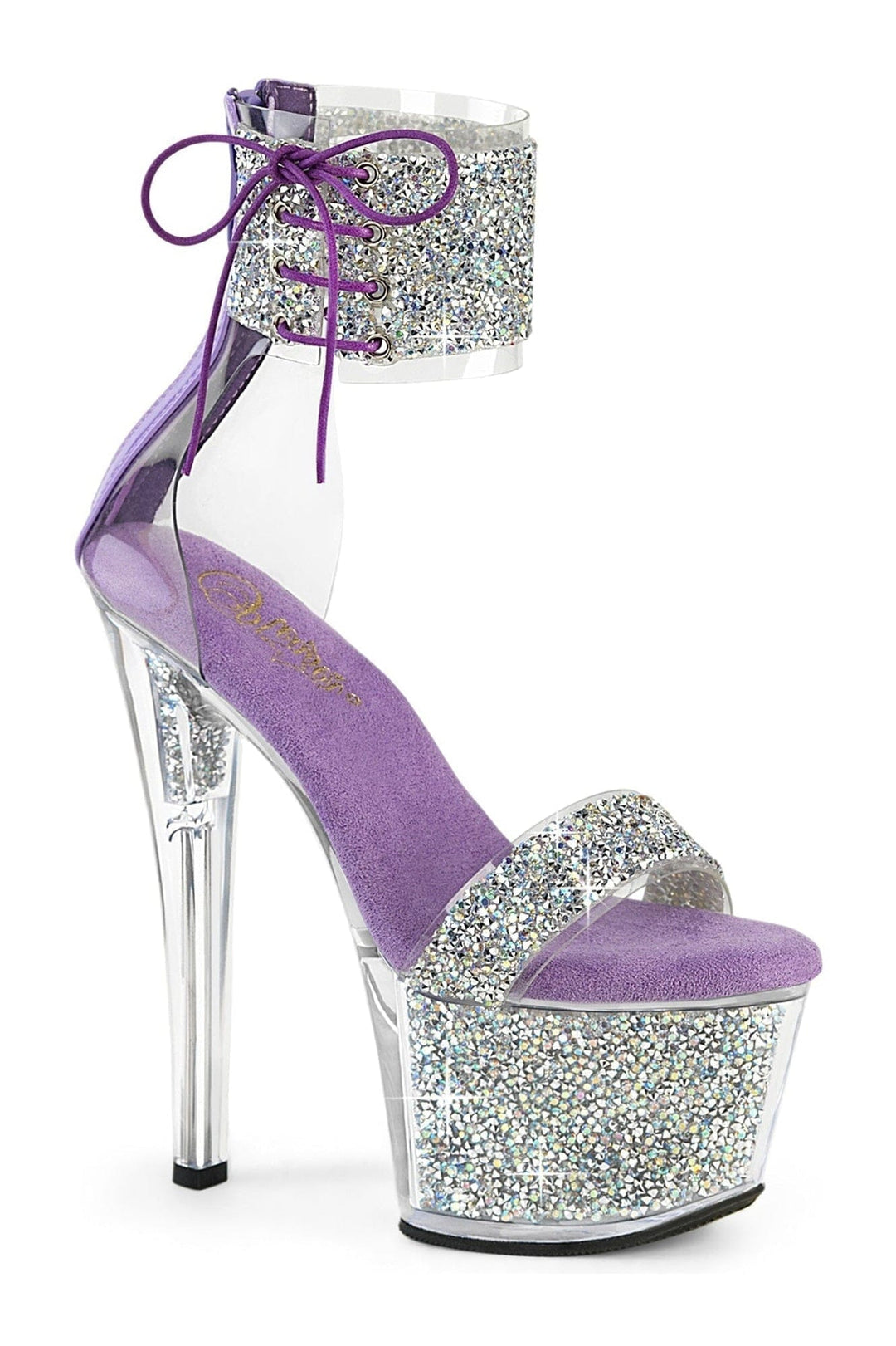 Pleaser Silver Sandals Platform Stripper Shoes | Buy at Sexyshoes.com