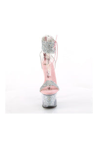 Pleaser SKY-327RSI Silver Vinyl Sandal in Silver Vinyl