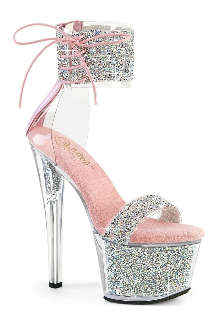 Pleaser Silver Sandals Platform Stripper Shoes | Buy at Sexyshoes.com