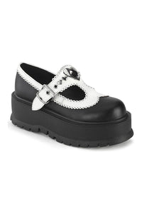 SLACKER-23 Black Vegan Leather Mary Jane-Mary Janes-SEXYSHOES.COM