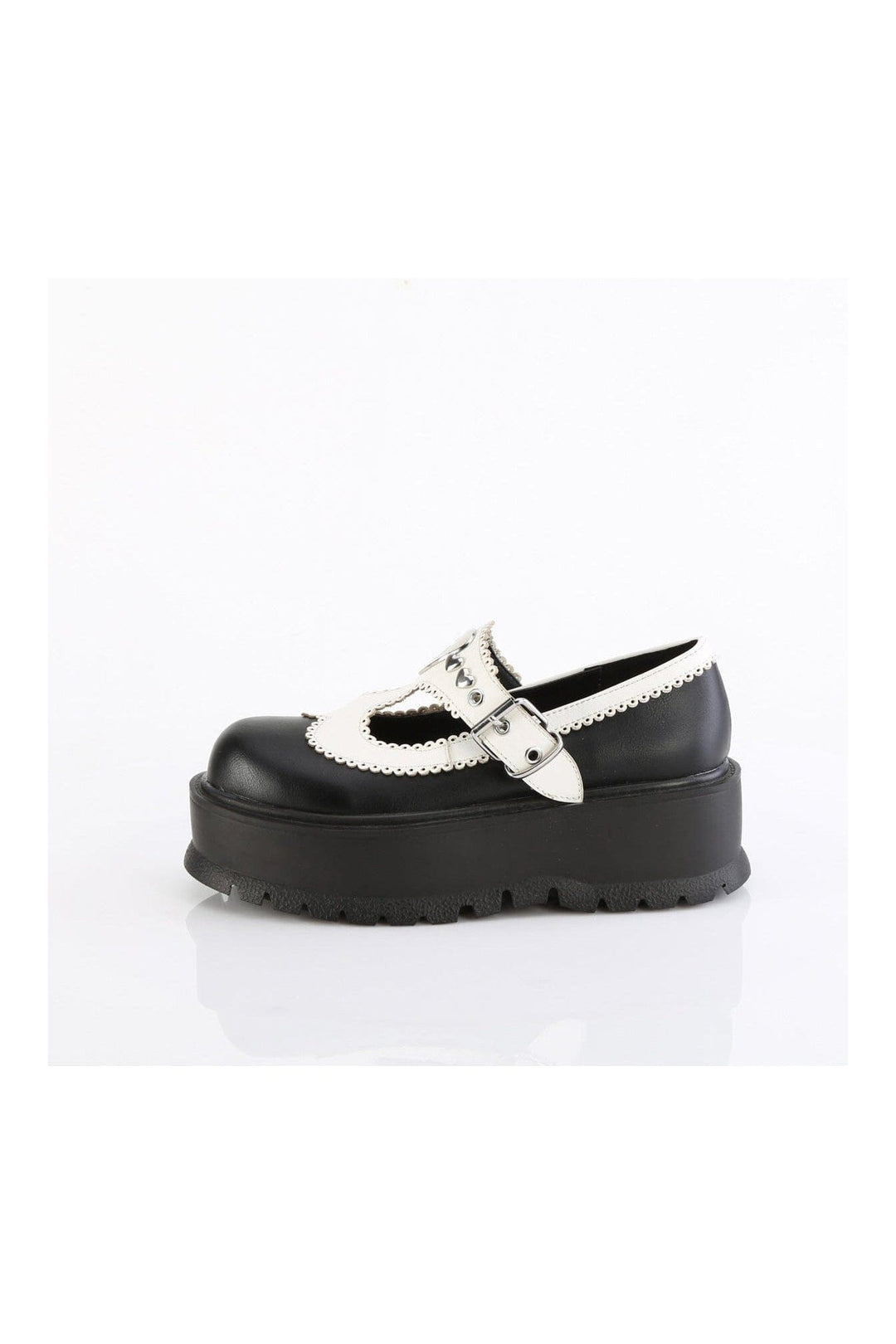 SLACKER-23 Black Vegan Leather Mary Jane-Mary Janes-SEXYSHOES.COM