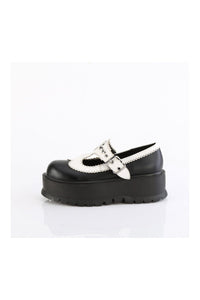 SLACKER-23 Black Vegan Leather Mary Jane-Mary Janes-SEXYSHOES.COM