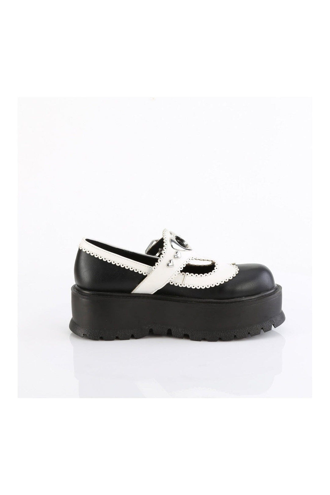 SLACKER-23 Black Vegan Leather Mary Jane