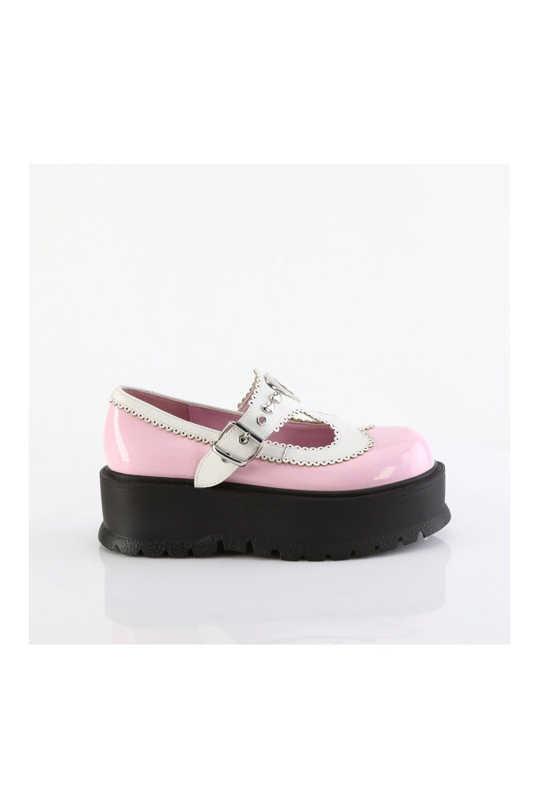 SLACKER-23 Pink Hologram Mary Jane-Mary Janes-SEXYSHOES.COM