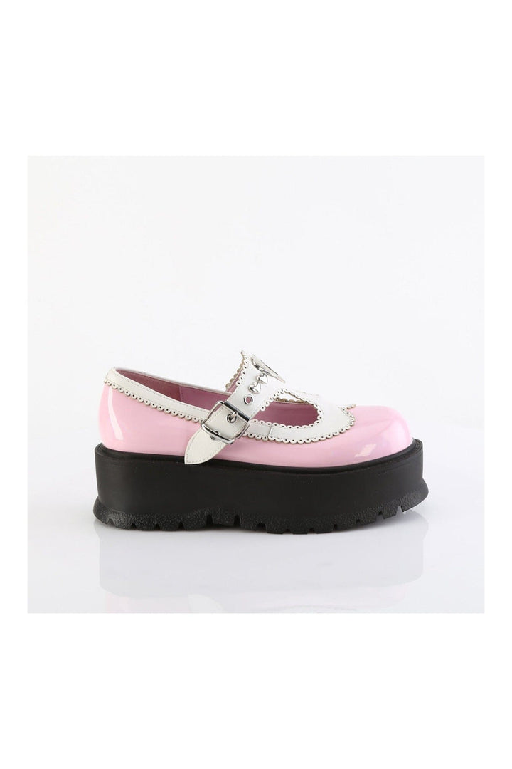 SLACKER-23 Pink Hologram Mary Jane-Mary Janes-SEXYSHOES.COM