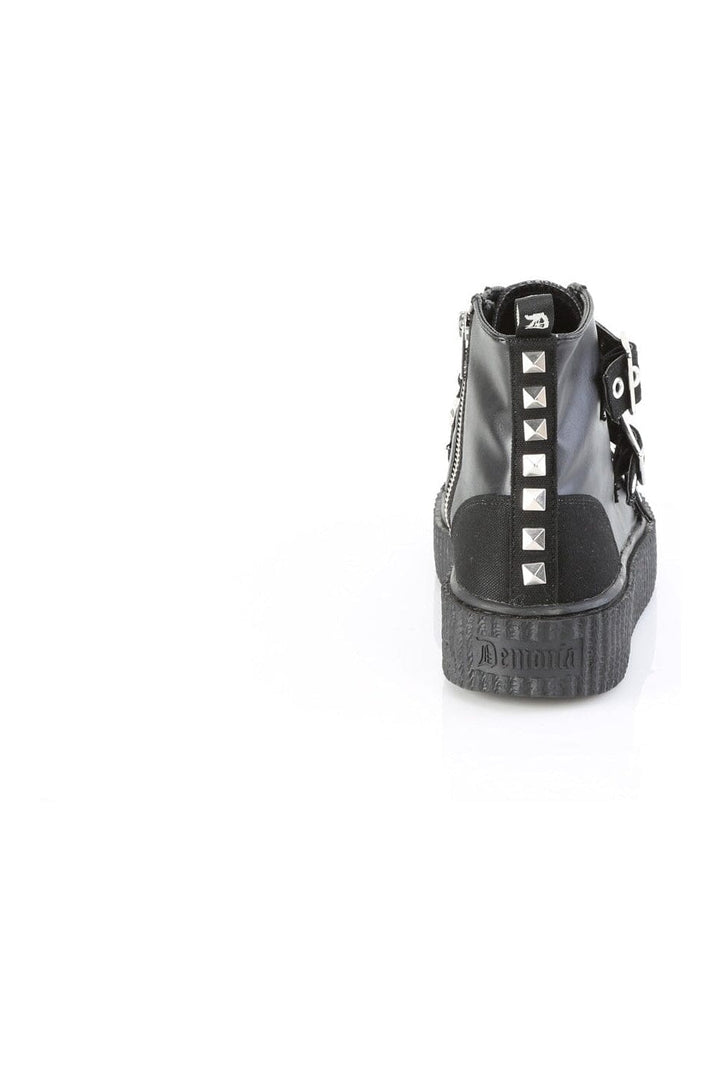 SNEEKER-225 Black Vegan Leather Creeper