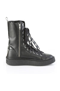 Demonia SNEEKER-325 Black Vegan Leather Creeper in Black Vegan Leather