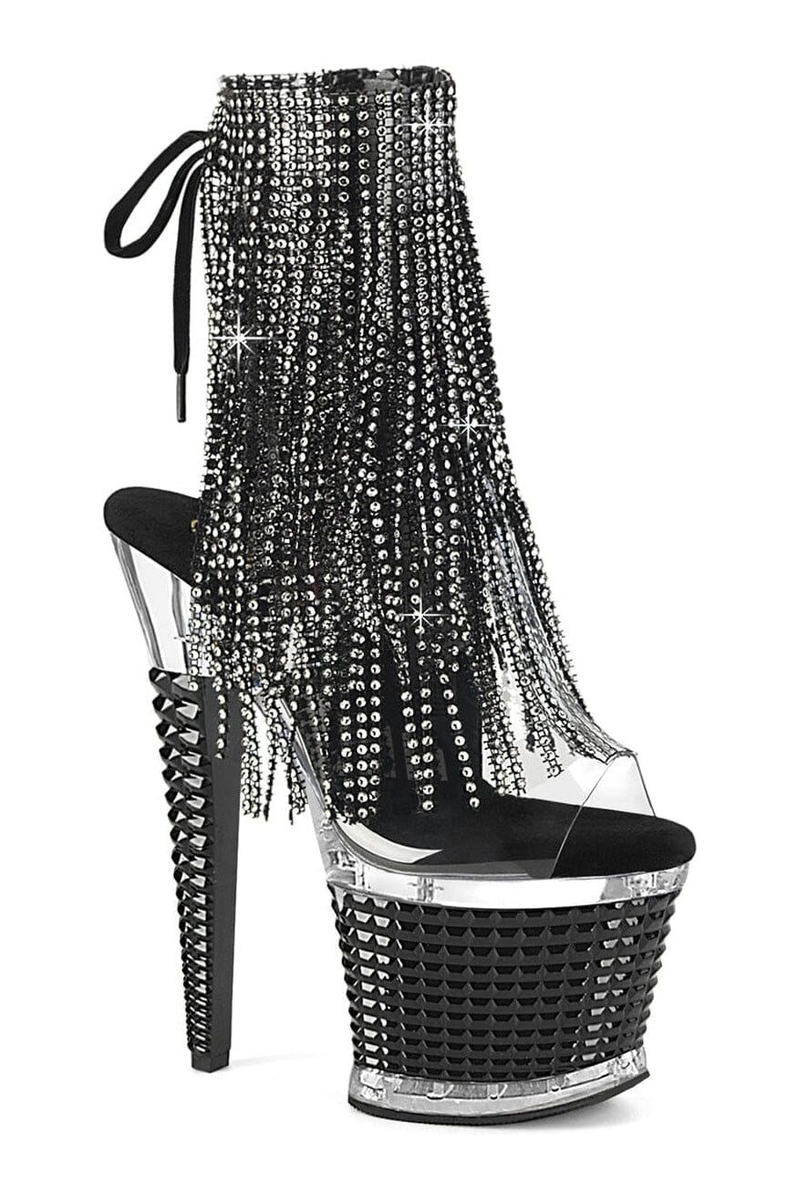 Pleaser Clear Ankle Boots Platform Stripper Shoes | Buy at Sexyshoes.com