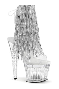 Pleaser SPECTATOR-1017RSF Clear Vinyl Ankle Boot in Clear Vinyl from SexyShoes.com
