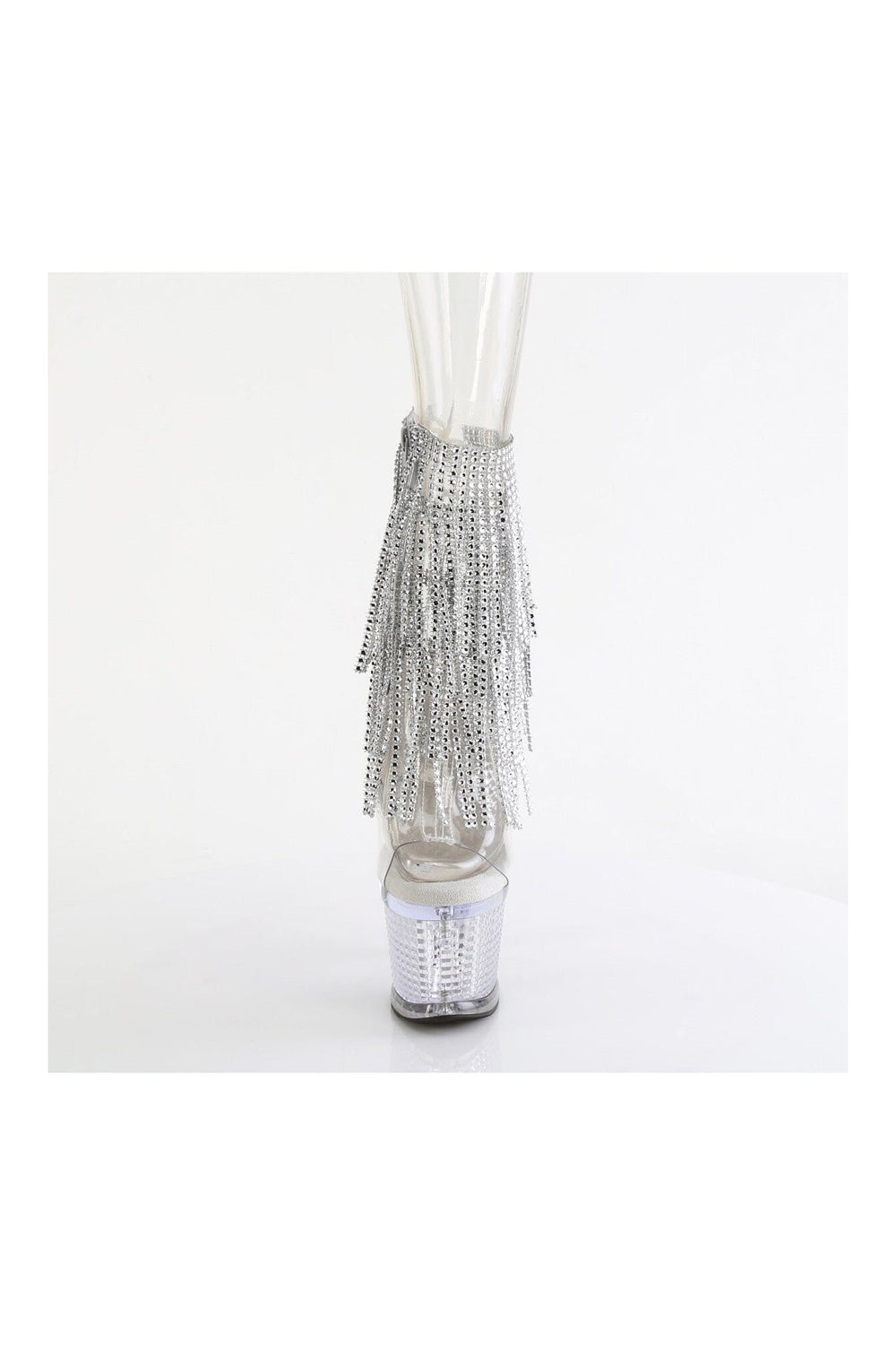 Pleaser SPECTATOR-1017RSF Clear Vinyl Ankle Boot in Clear Vinyl