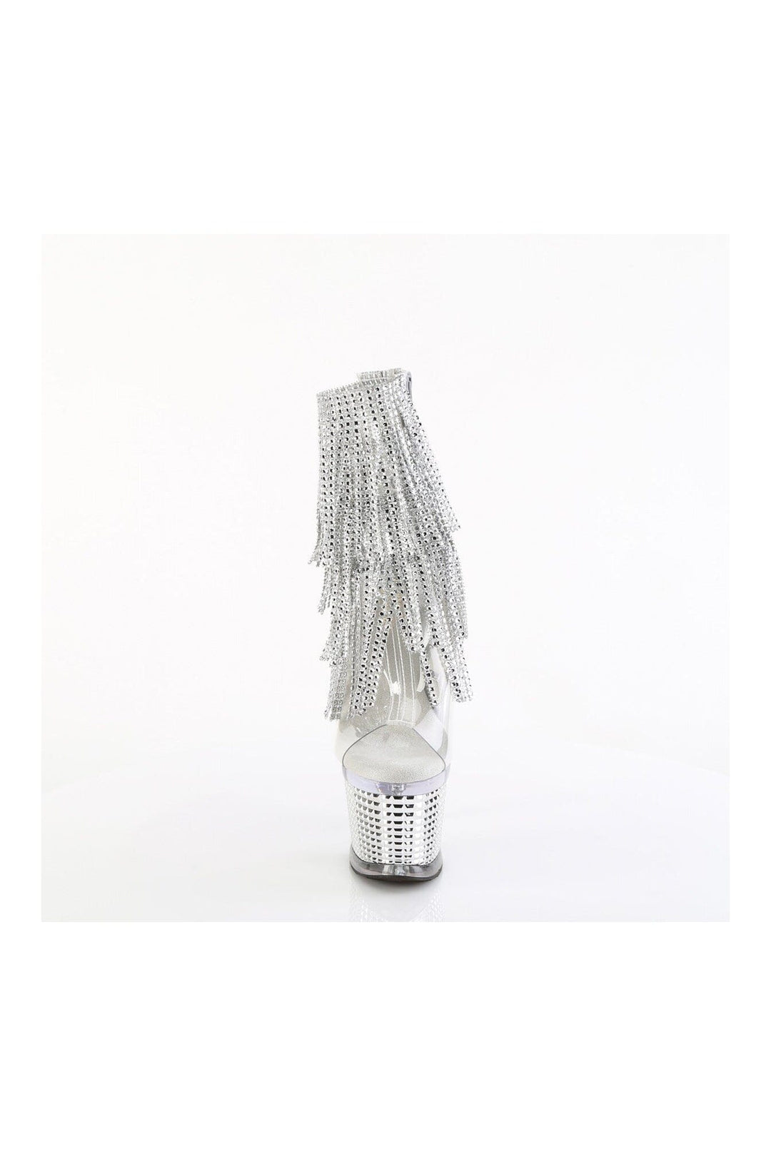 Pleaser SPECTATOR-1017RSF Clear Vinyl Ankle Boot in Clear Vinyl