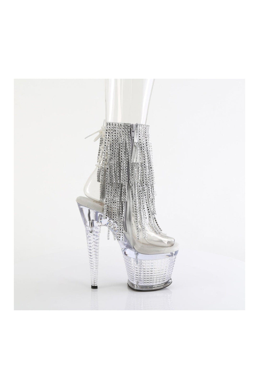 Pleaser SPECTATOR-1017RSF Clear Vinyl Ankle Boot in Clear Vinyl