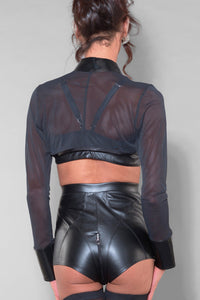 Madame XY by Patrice MME SPHYNX Mesh Bolero in Black 