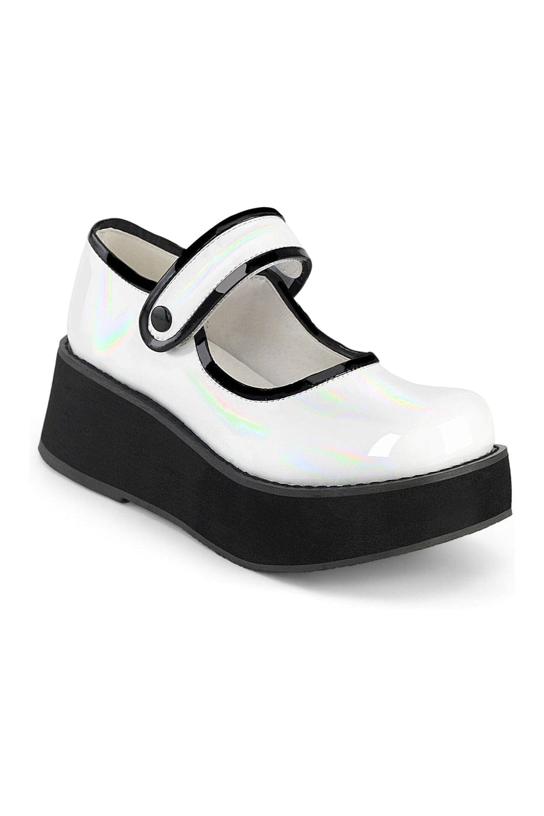 Demonia SPRITE-01 White Hologram Mary Jane in White Hologram from SexyShoes.com