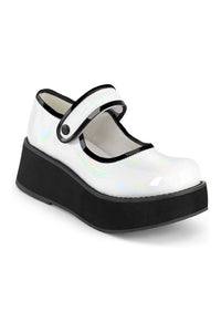 Demonia SPRITE-01 White Hologram Mary Jane in White Hologram from SexyShoes.com