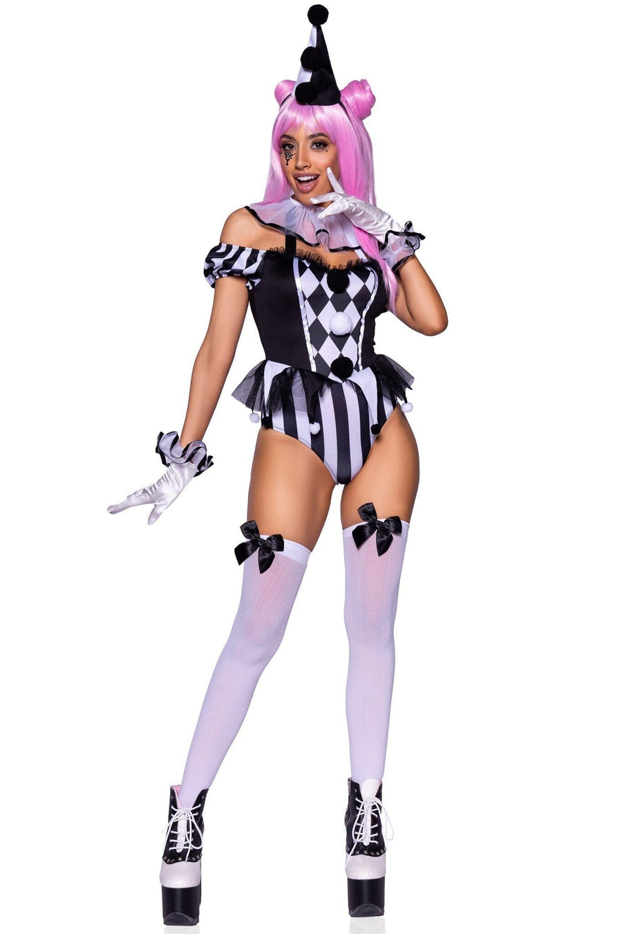 SS-4 Piece Captivating Circus Clown-Costumes-SEXYSHOES.COM