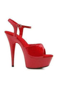 SS-609-JULIET Platform Sandal  | Red Patent