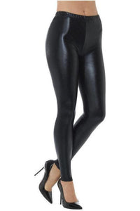 Fever Brand SS 80s Metallic Disco Leggings in Black  from SexyShoes.com