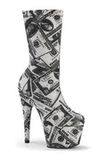 SS-ADORE-1002DP Exotic Boot | White Fabric