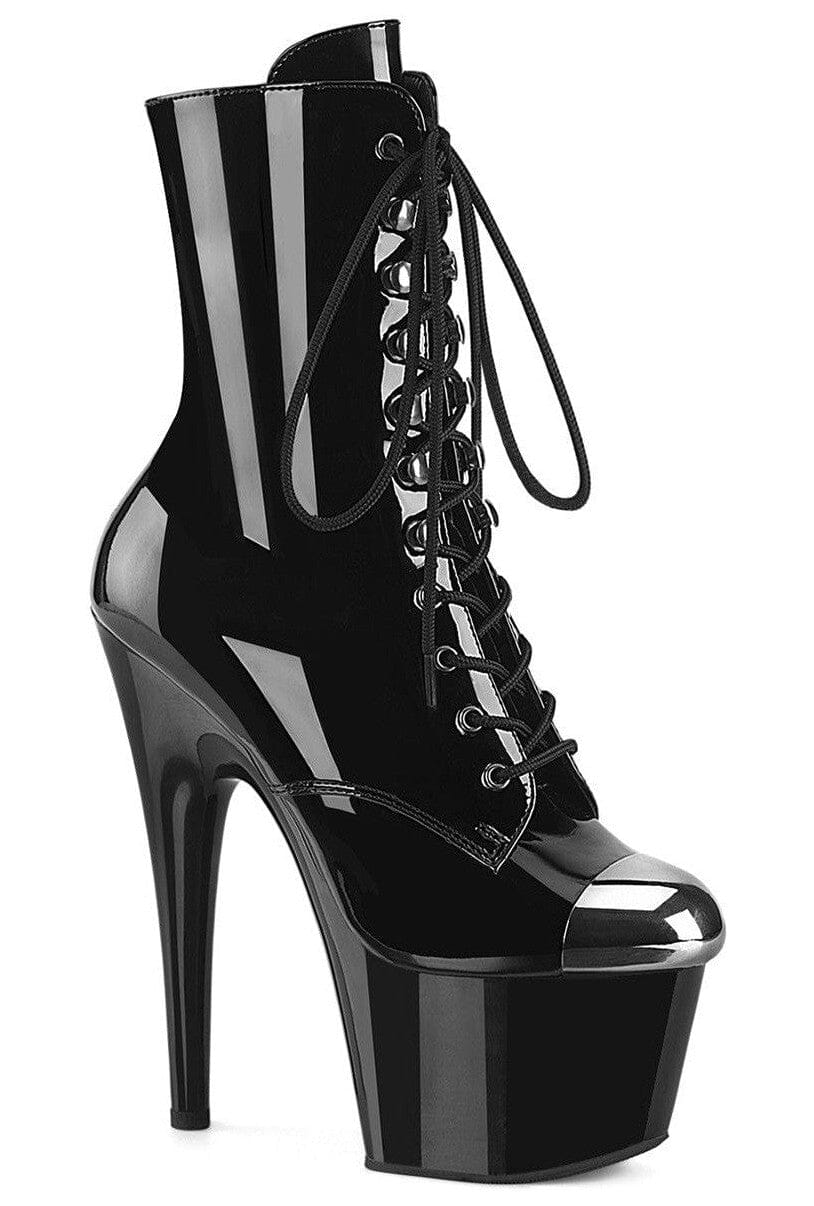 Pleaser Brand SS ADORE 1020ESC Black Patent Ankle Boot in Black Patent from SexyShoes.com