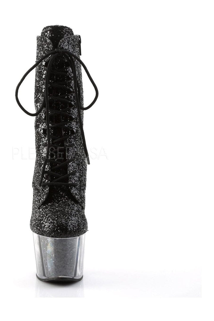 SS-ADORE-1020G Platform Boot  | Black Glitter