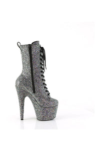 Pleaser ADORE-1040GR Black Glitter Ankle Boot in Black Glitter