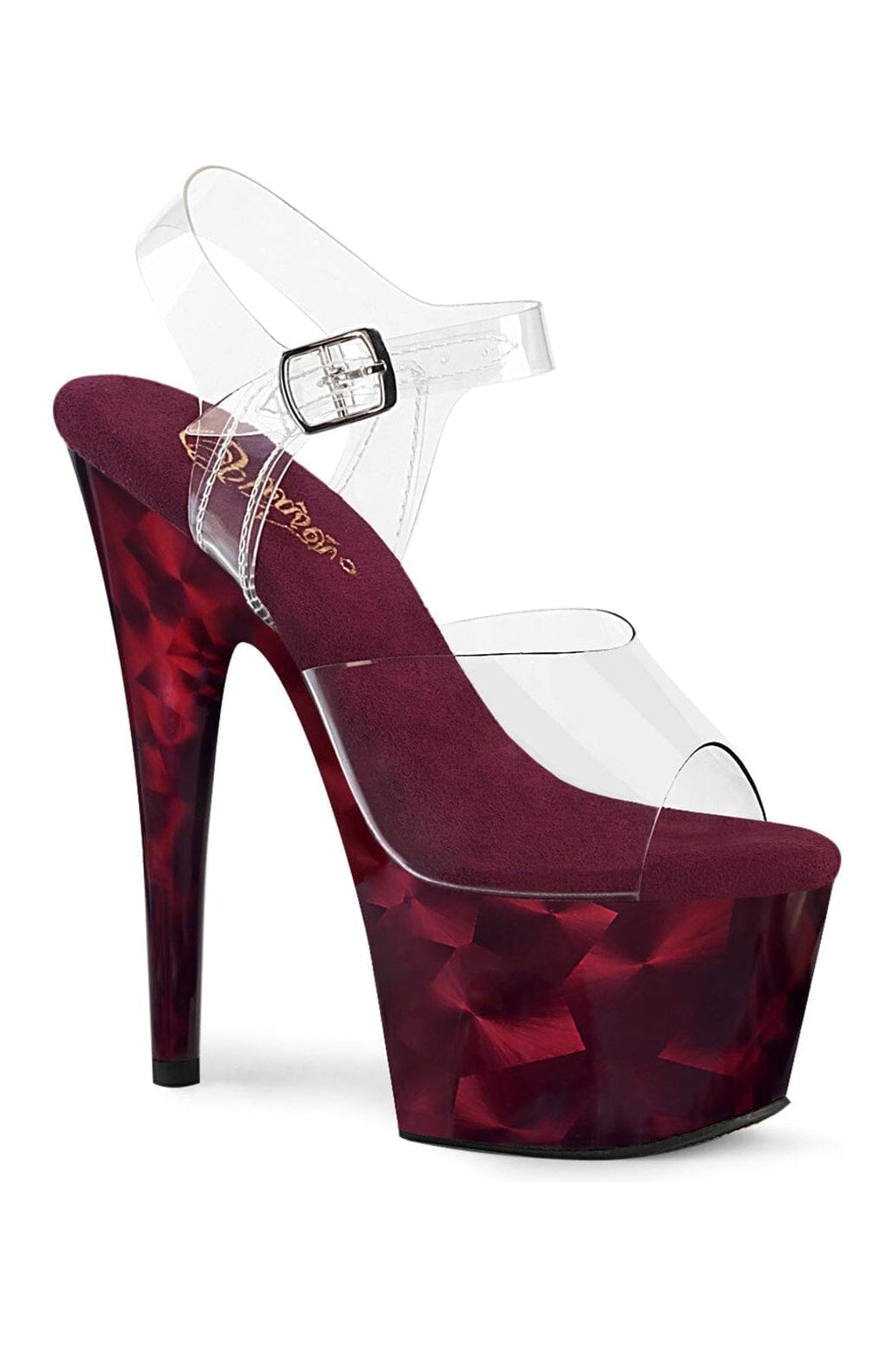 ADORE-708MPP Clear Vinyl Sandal-Sandals-Pleaser-Clear-10-Vinyl-SEXYSHOES.COM
