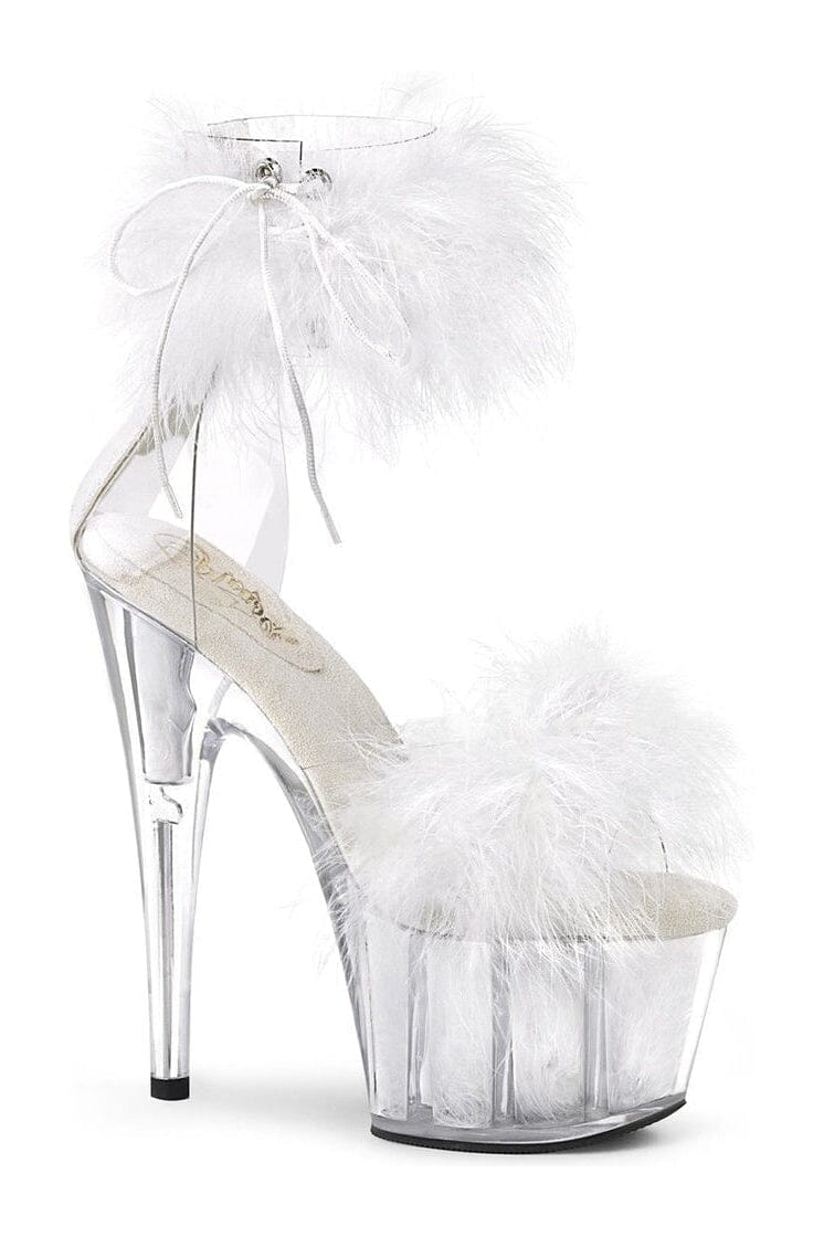 Pleaser Brand SS ADORE 724F Exotic Sandal in Clear Vinyl from SexyShoes.com