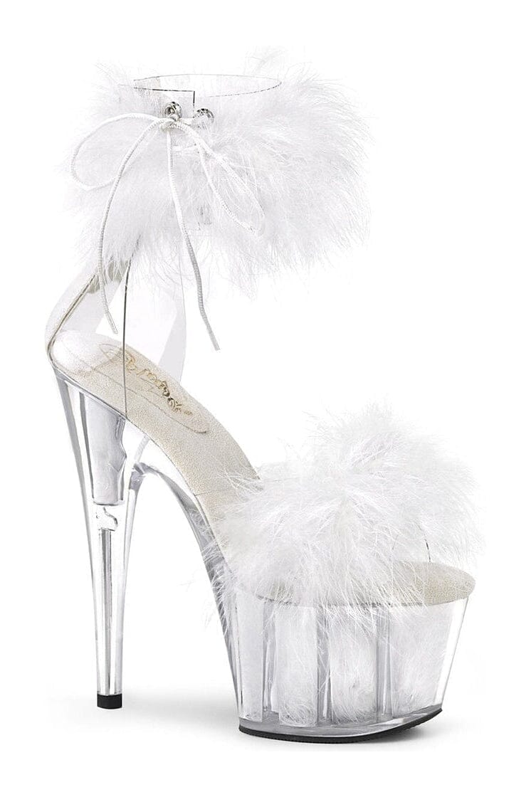 ADORE-724F Stripper Sandal | Clear Vinyl-Sandals-Pleaser-Clear-10-Vinyl-SEXYSHOES.COM