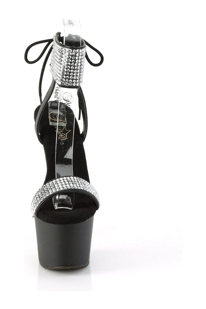 SS-ADORE-770 Black Faux Leather Sandal
