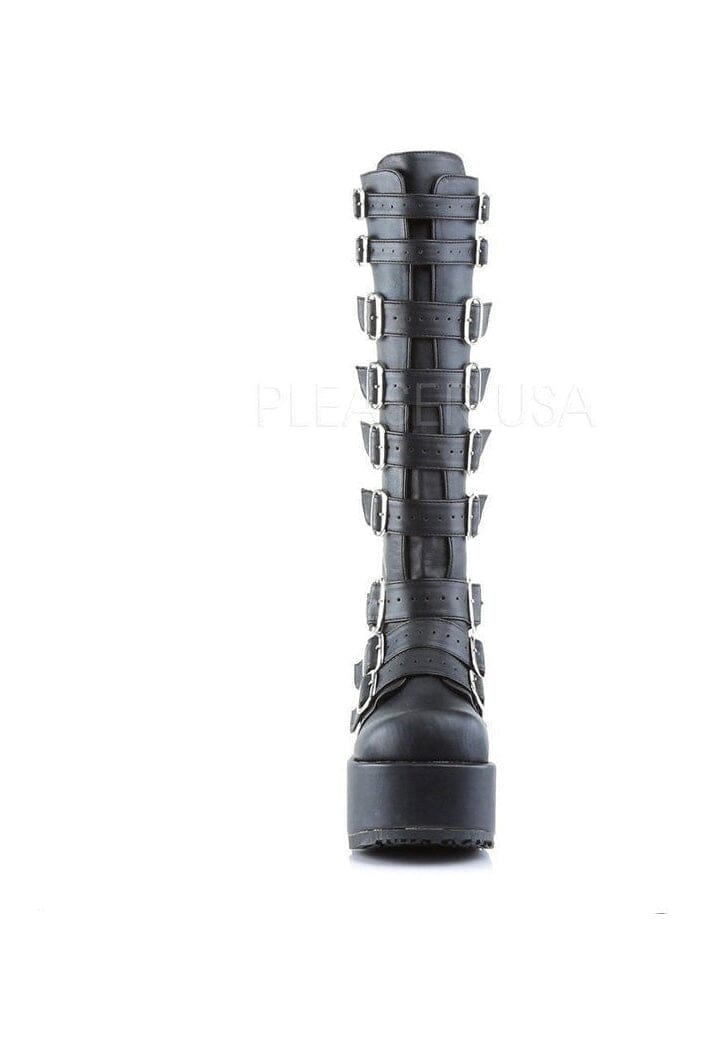 CONCORD-108 Knee Boot | Black Faux Leather-Demonia-Lolitas-SEXYSHOES.COM