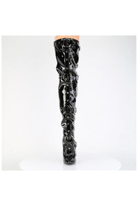 Devious Devious DOMINA-3027 Thigh Boot in Black Patent